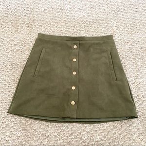 Ivy and Leo Suede Skirt